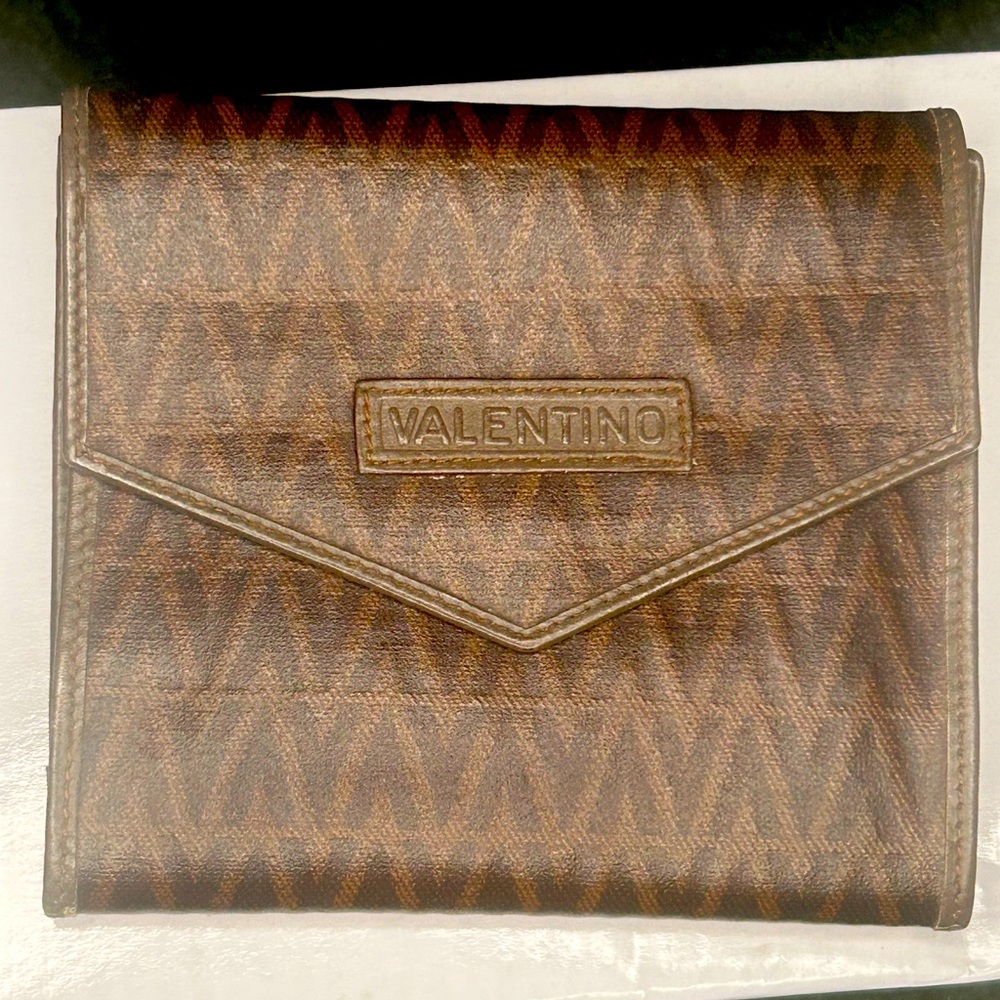 Valentino Leather Trifold Wallet